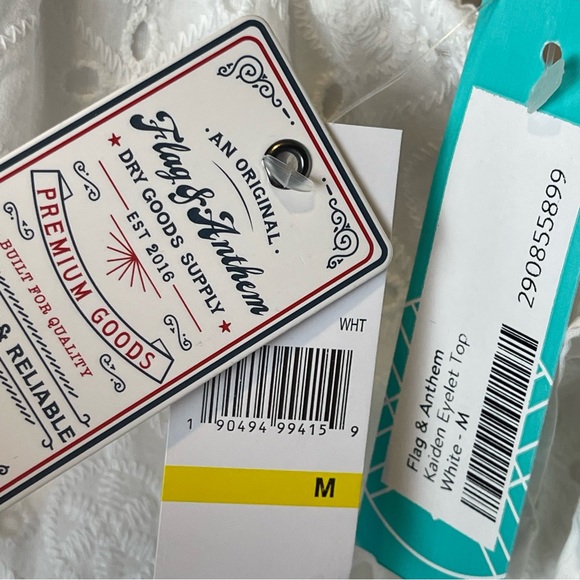 NWT Flag & Anthem Stitch Fix White Eyelet Top M - Picture 11 of 13